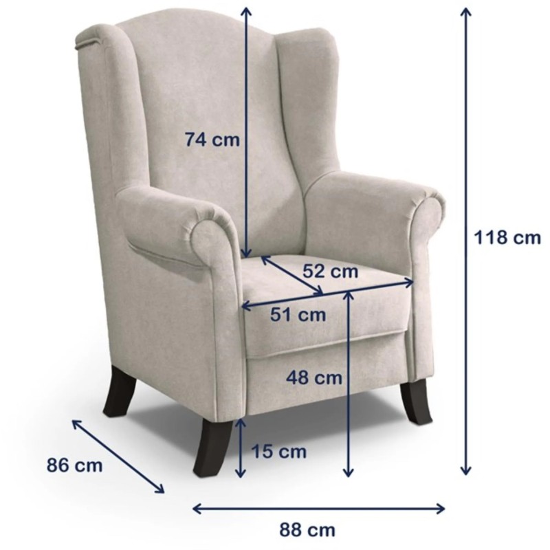 Fotel Uszak LEONARDO | BeautySofa24.pl