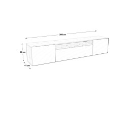 Szafka RTV z frezowanymi frontami CALI | BeautySofa24.pl