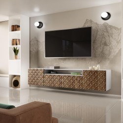 Szafka RTV z frezowanymi frontami CALI | BeautySofa24.pl