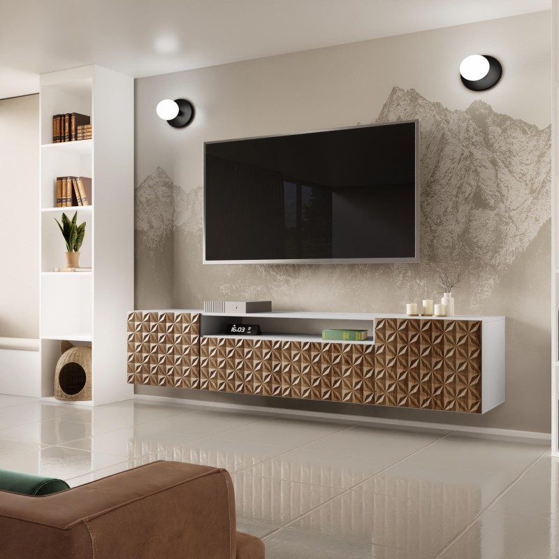 Szafka RTV z frezowanymi frontami CALI | BeautySofa24.pl