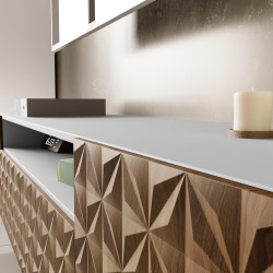 Szafka RTV z frezowanymi frontami CALI | BeautySofa24.pl