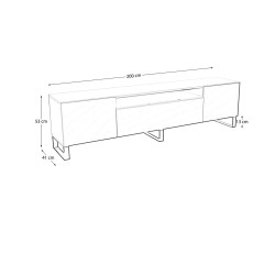 Szafka RTV z frezowanymi frontami MIO | BeautySofa24.pl