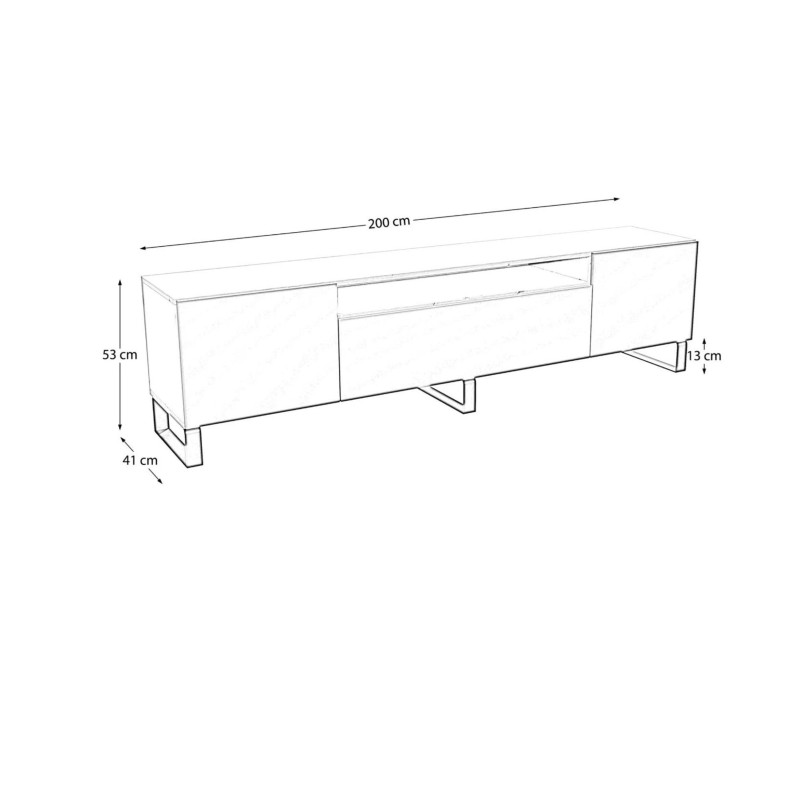 Szafka RTV z frezowanymi frontami MIO | BeautySofa24.pl