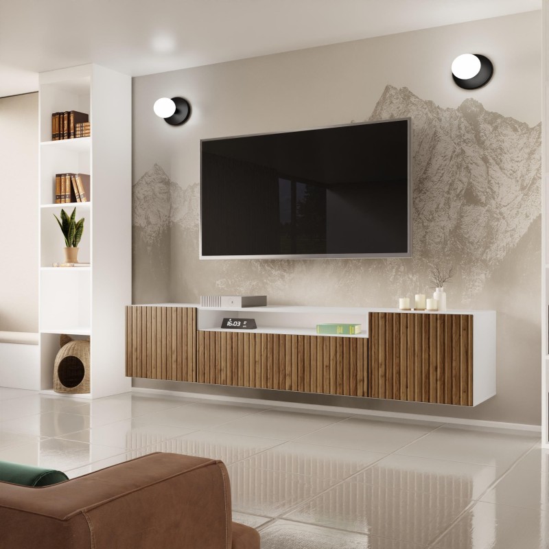 Szafka RTV z frezowanymi frontami MIO | BeautySofa24.pl