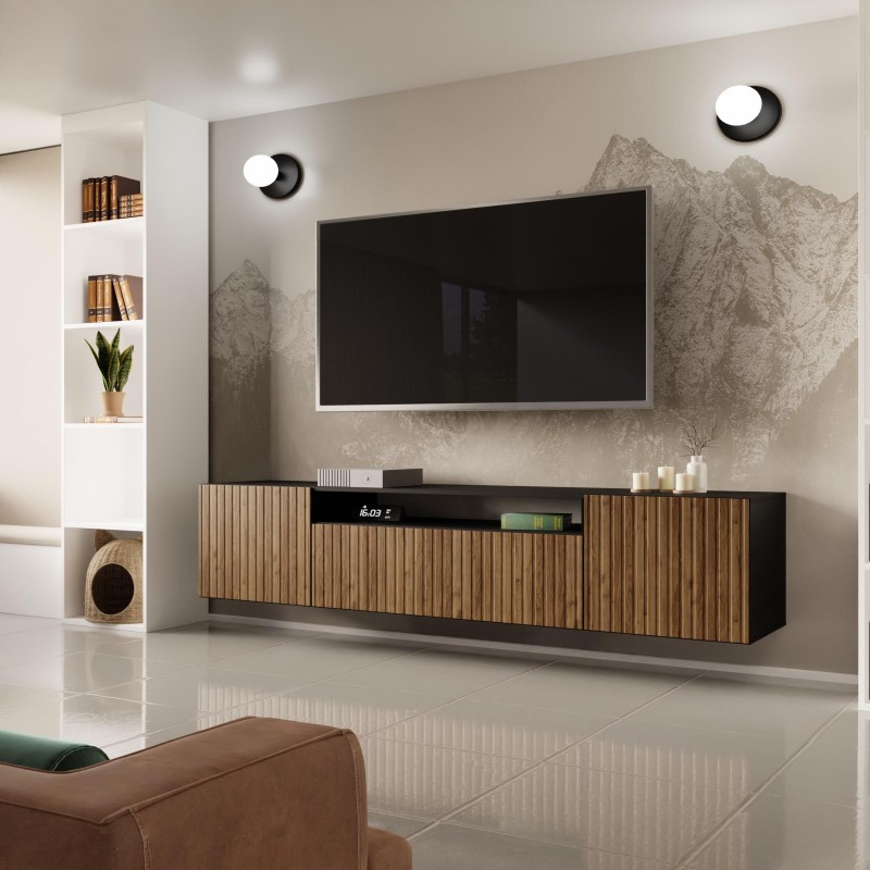 Szafka RTV z frezowanymi frontami MIO | BeautySofa24.pl