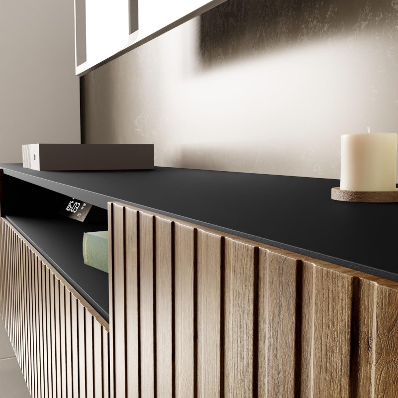 Szafka RTV z frezowanymi frontami MIO | BeautySofa24.pl