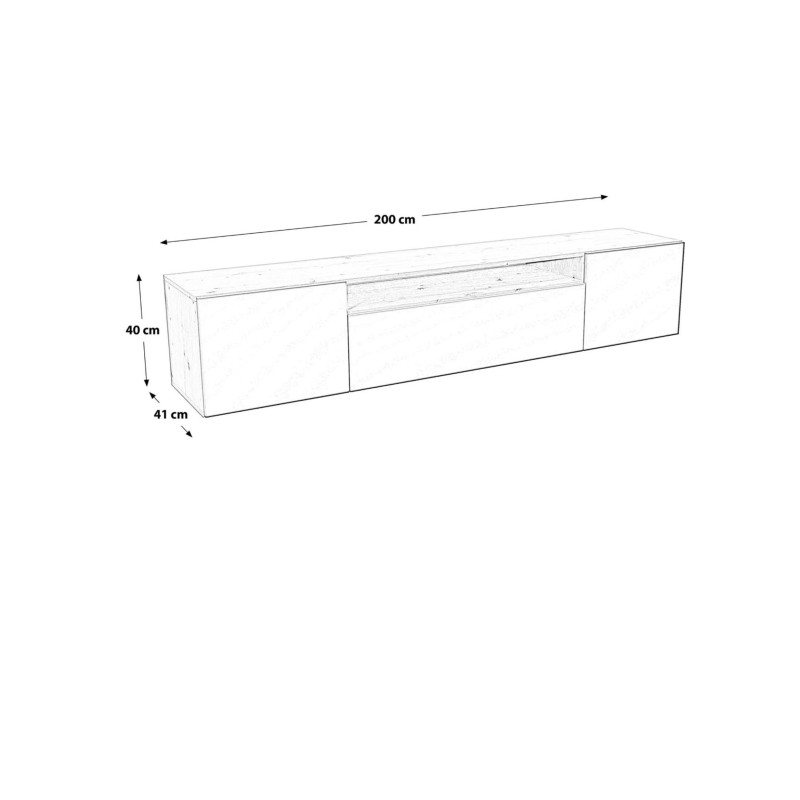 Szafka RTV z ozdobnym frezowaniem NOE | BeautySofa24.pl
