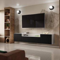 Szafka RTV z ozdobnym frezowaniem NOE | BeautySofa24.pl