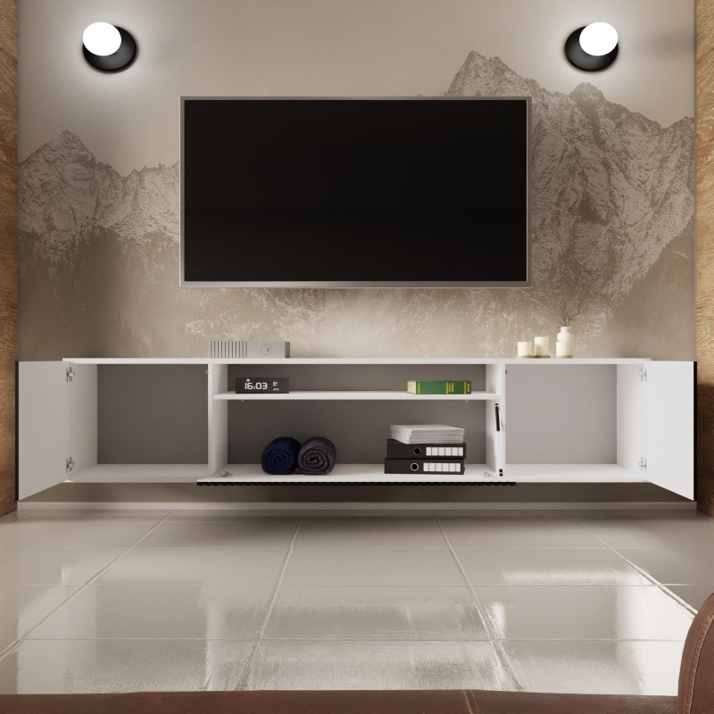 Szafka RTV z ozdobnym frezowaniem NOE | BeautySofa24.pl