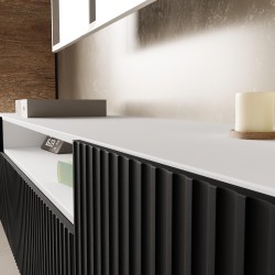 Szafka RTV z ozdobnym frezowaniem NOE | BeautySofa24.pl