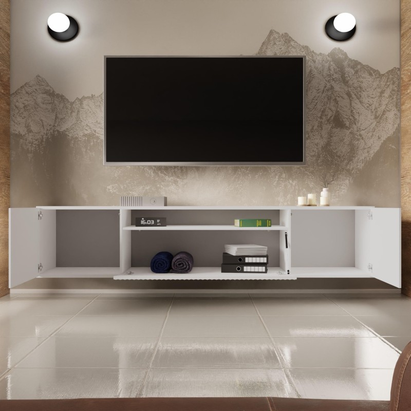 Szafka RTV z ozdobnym frezowaniem NOE | BeautySofa24.pl