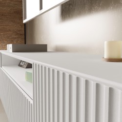 Szafka RTV z ozdobnym frezowaniem NOE | BeautySofa24.pl