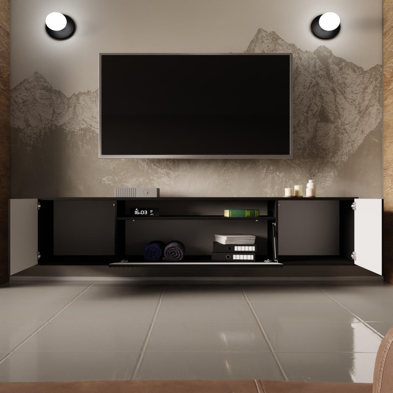 Szafka RTV z ozdobnym frezowaniem NOE | BeautySofa24.pl