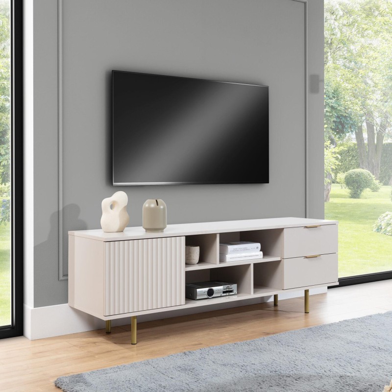 Szafka RTV  z frezowanym frontem NOVELLO | BeautySofa24.pl