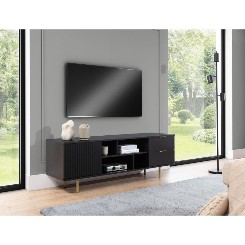Szafka RTV  z frezowanym frontem NOVELLO | BeautySofa24.pl