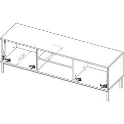 Szafka RTV na metalowym stelażu 2D QUERTY | BeautySofa24.pl