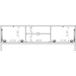 Szafka RTV na metalowym stelażu 2D QUERTY | BeautySofa24.pl