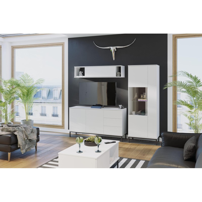 Szafka RTV na metalowym stelażu 2D QUERTY | BeautySofa24.pl