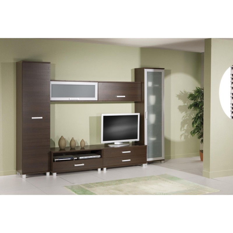 Biurko z trzema szufladami wenge MAXIMUS 3S | BeautySofa24