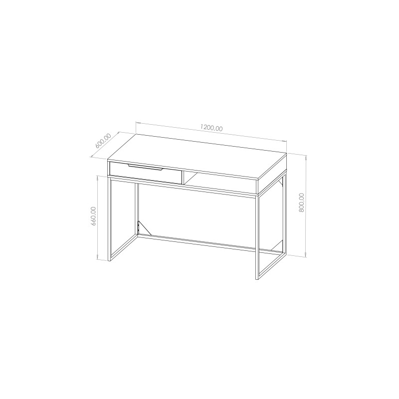 Biurko w stylu loftowym NEBRO | BeautySofa24.pl