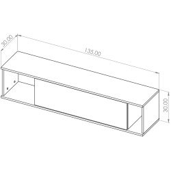 Nowoczesna półka ścienna QUERTY | Beautysofa24.pl