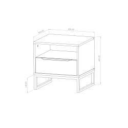 Stolik nocny z szufladą NEBRO | Beautysofa24.pl
