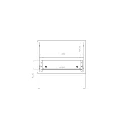 Stolik nocny z szufladą NEBRO | Beautysofa24.pl