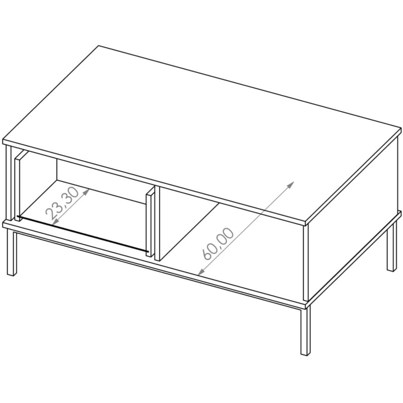 Drewniany Stolik kawowy z szufladą QUERTY | BeautySofa24.pl