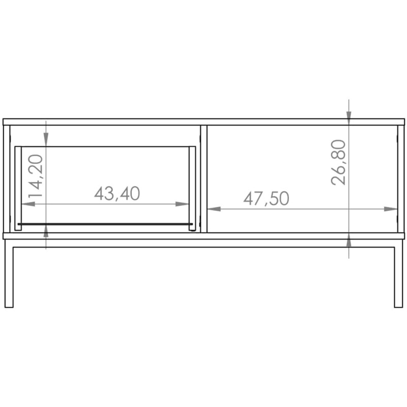 Drewniany Stolik kawowy z szufladą QUERTY | BeautySofa24.pl