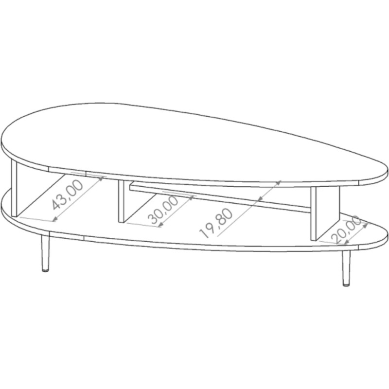 Nowoczesny Stolik kawowy loft VASILIA | BeautySofa24.pl