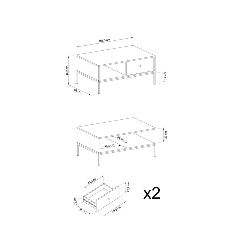 Nowoczesny Stolik kawowy MONICA | BeautySofa24.pl
