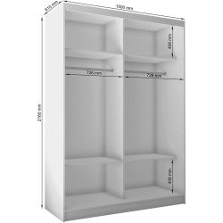 Szafa przesuwna z lamelami NELA | BeautySofa24.pl