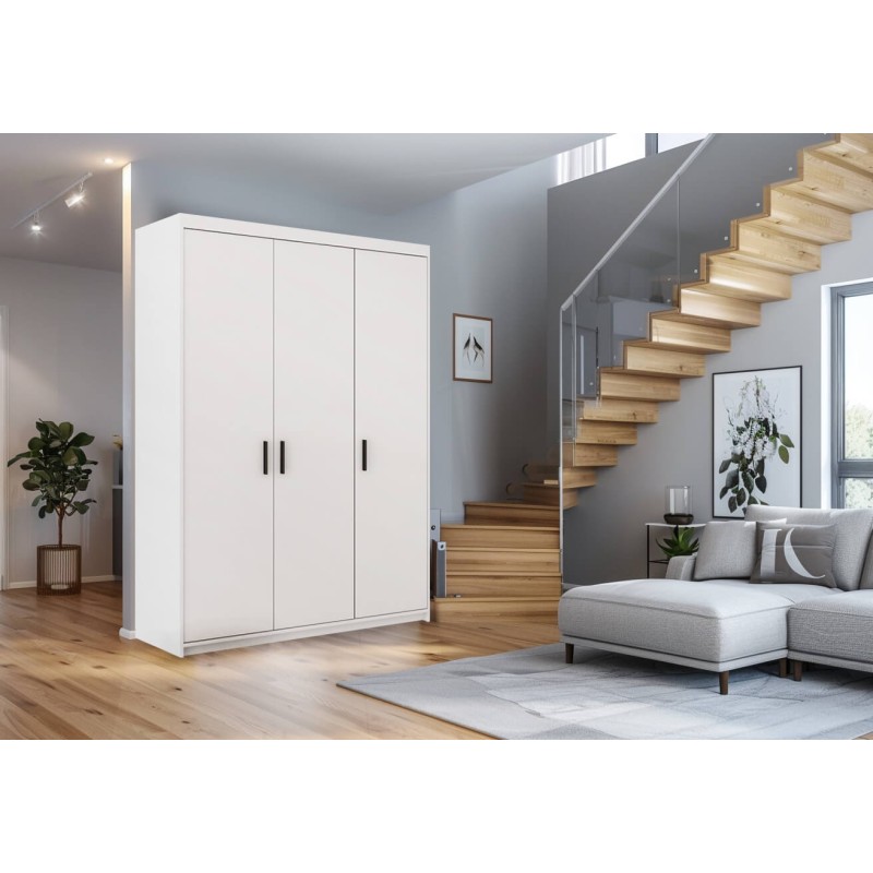 Szafa trzydrzwiowa ELENA 3D Biała | BeautySofa24.pl