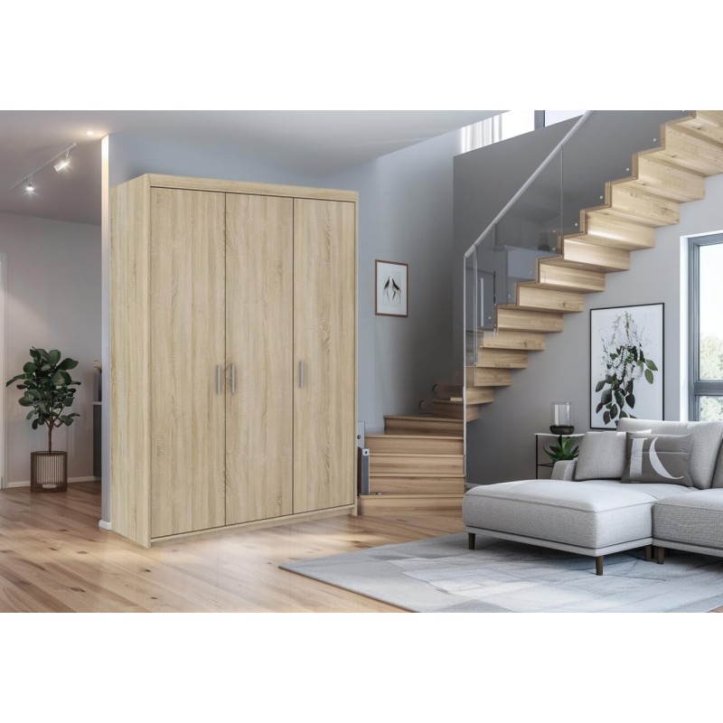 Szafa trzydrzwiowa ELENA 3D Sonoma | BeautySofa24.pl