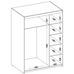 Szafa trzydrzwiowa ELENA 3D Lefkas | BeautySofa24.pl