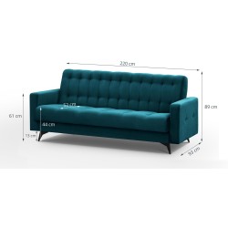 Sofa z funkcją spania GRETA BIS | BeautySofa24.pl