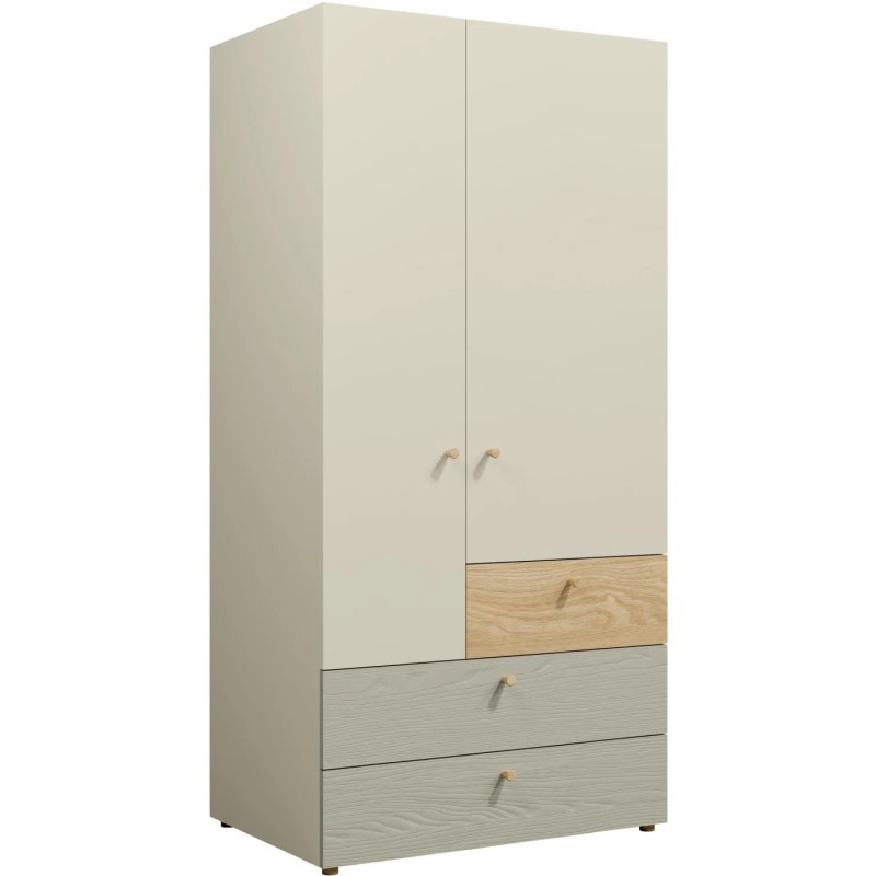 Szafa dwudrzwiowa z szufladami YOGI 02 | BeautySofa24.pl