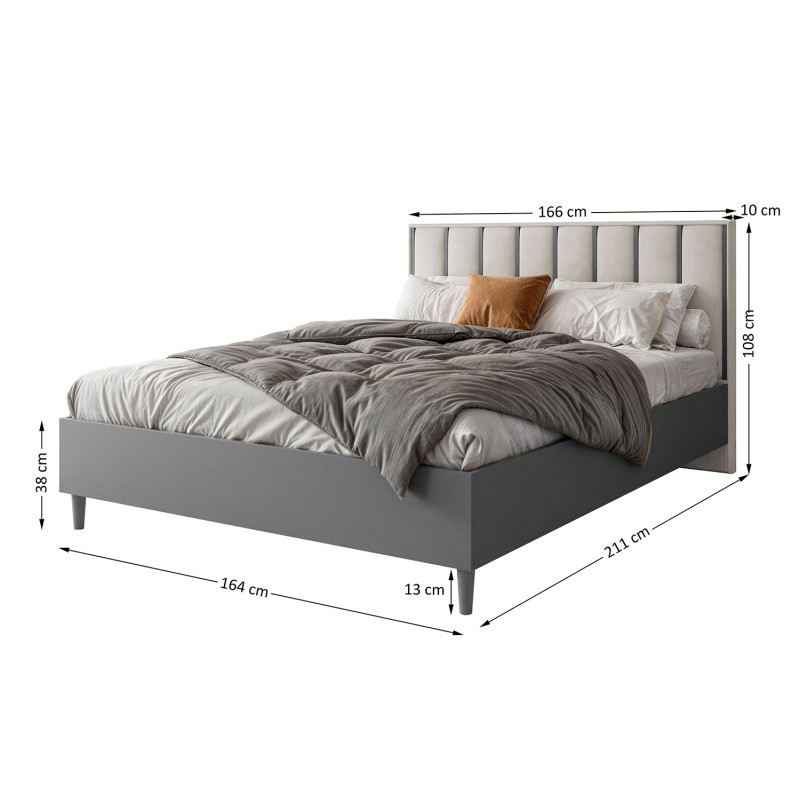 Łóżko sypialniane 160x200 STELLE | BeautySofa24.pl