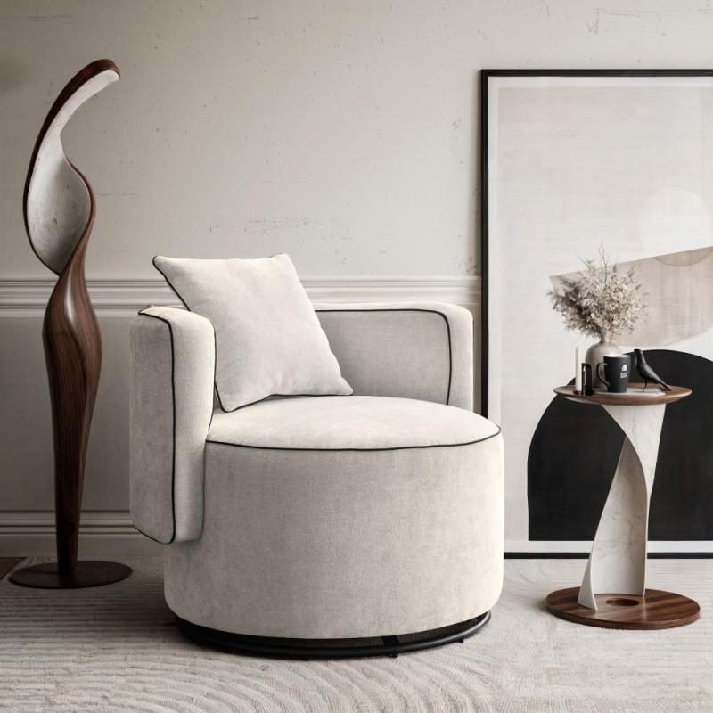 Fotel obrotowy DOLCE z poduszką | BeautySofa24.pl