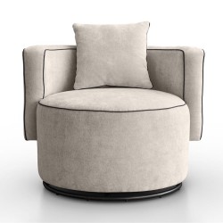 Fotel obrotowy DOLCE z poduszką | BeautySofa24.pl