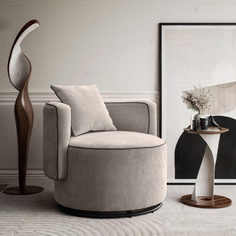 Fotel obrotowy DOLCE z poduszką | BeautySofa24.pl