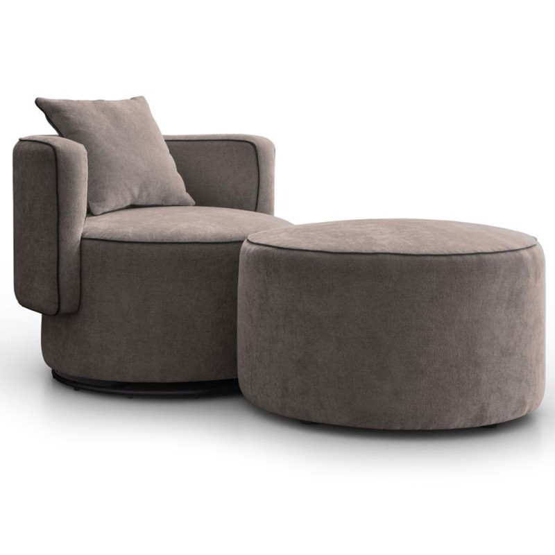 %product-name%Fotel obracany z podnóżkiem