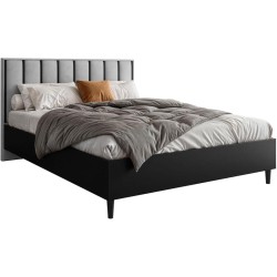 Łóżko sypialniane 160x200 Szare STELLE | BeautySofa24.pl