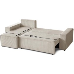 Narożnik z funkcją spania HEKTOR | Beautysofa24.pl