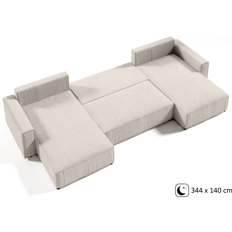 Narożnik z funkcją spania PARYS U ❤︎ BeautySofa24.pl