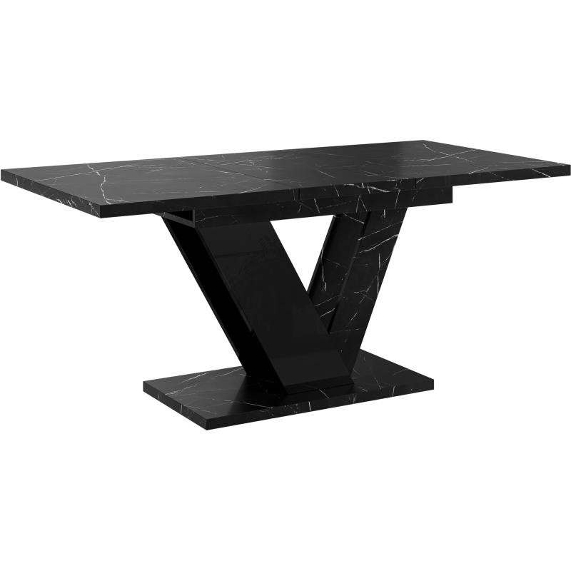 Stół do salonu rozłożony, czarny