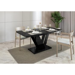 Czarny Stół do jadalni, stylowy i luksusowy