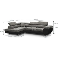 Narożna Sofa z Funkcją Spania WILD | BeautySofa24.pl