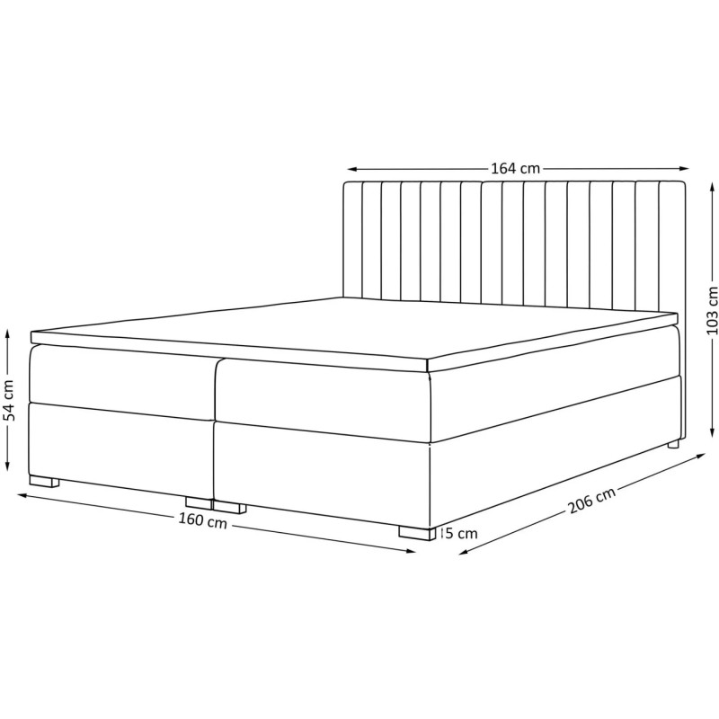 Łóżko kontynentalne ERIC II | Beautysofa24.pl