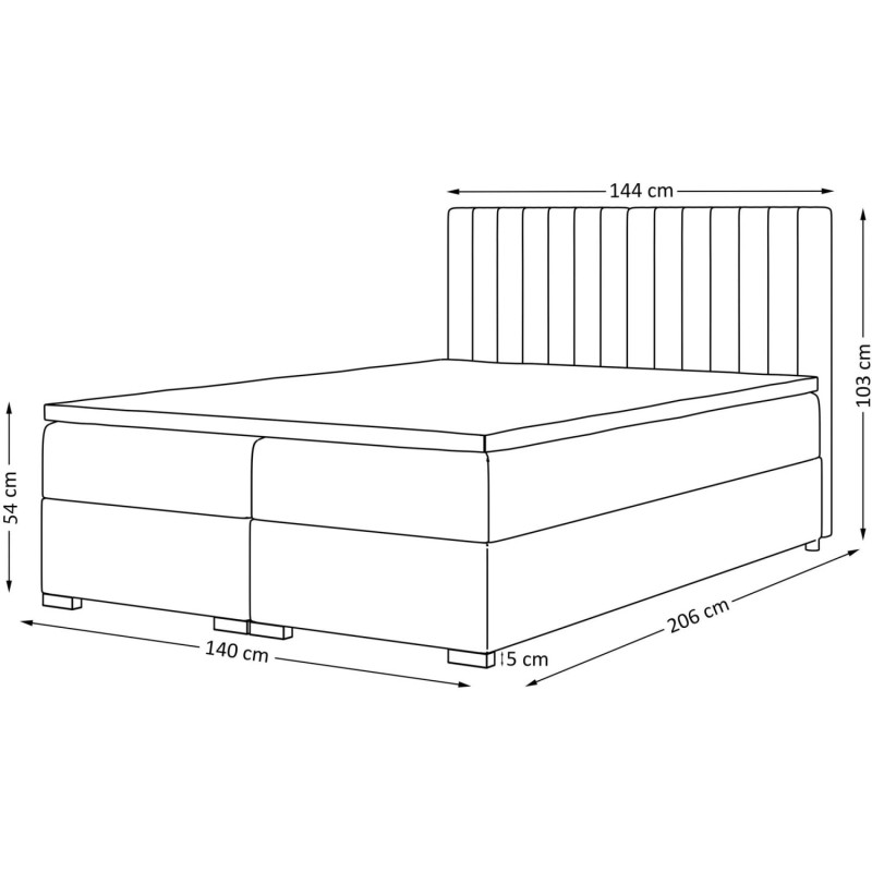Łóżko kontynentalne ERIC II | Beautysofa24.pl
